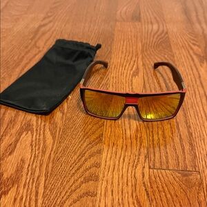 Quiksilver Red and Gold Men's Sunglasses